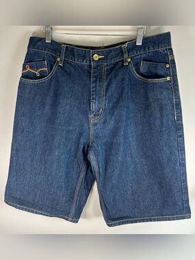 Lifted Research Group LRG Men’s Denim Shorts Sz 36 Embroidered Skate Vintage Y2K
